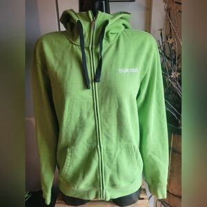 Burton Green Zippered Hoodie S